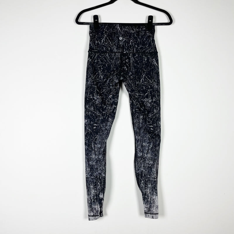 Lululemon Wunder Under Tight Alouette Hi-rise 50g Alpine White Black Leggings 8