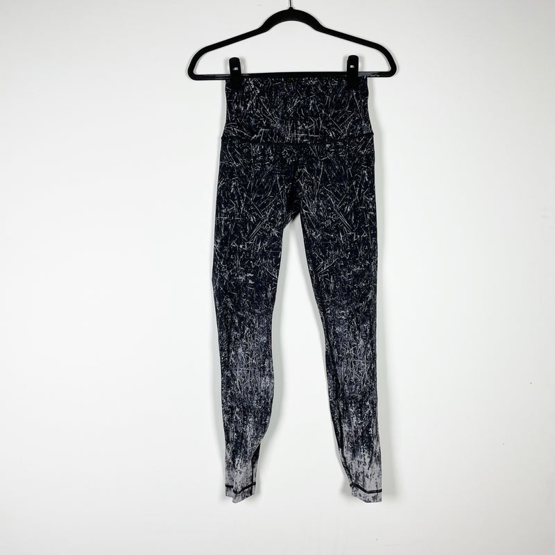 Lululemon Wunder Under Tight Alouette Hi-rise 50g Alpine White Black Leggings 8