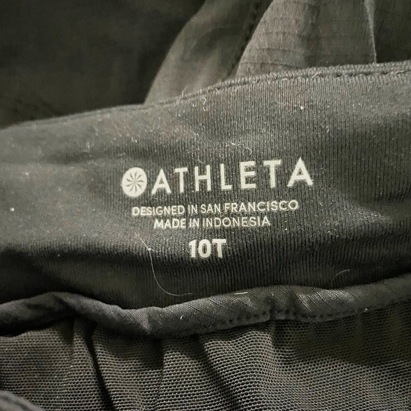 Athleta Women's Trekkie Jogger 2.0 Ankle Crop Casual Pants Solid Black 10T