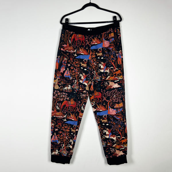 Rhode Harry Print Pattern Horse Nature French Terry Cotton Ankle Crop Joggers XL