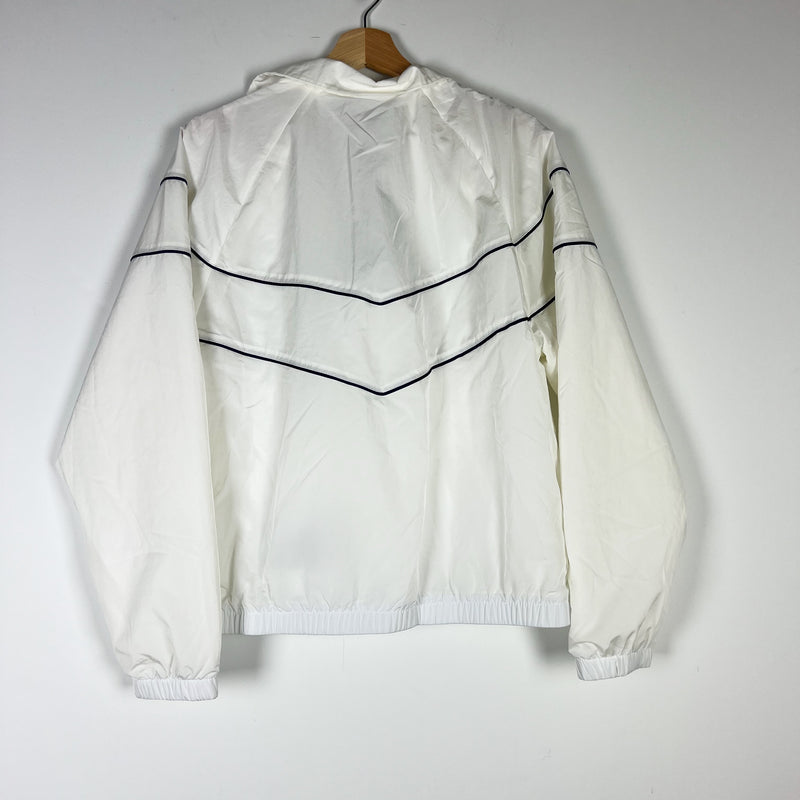 NEW Nike Women's Loose Oversized Fit UPF 40+ Full Zip Windbreaker Jacket White