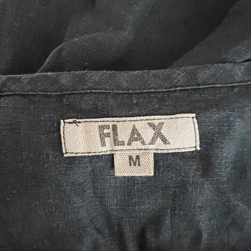 Flax Women's Linen Scoop Neck Pintuck Short Sleeve Lightweight Blouse Shirt Top