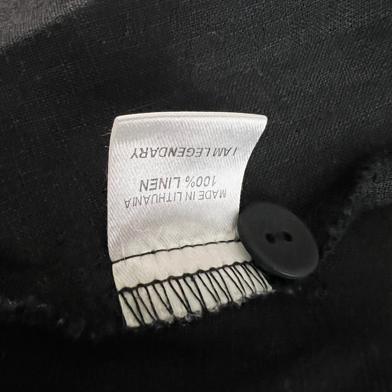 Flax Women's Linen Scoop Neck Pintuck Short Sleeve Lightweight Blouse Shirt Top