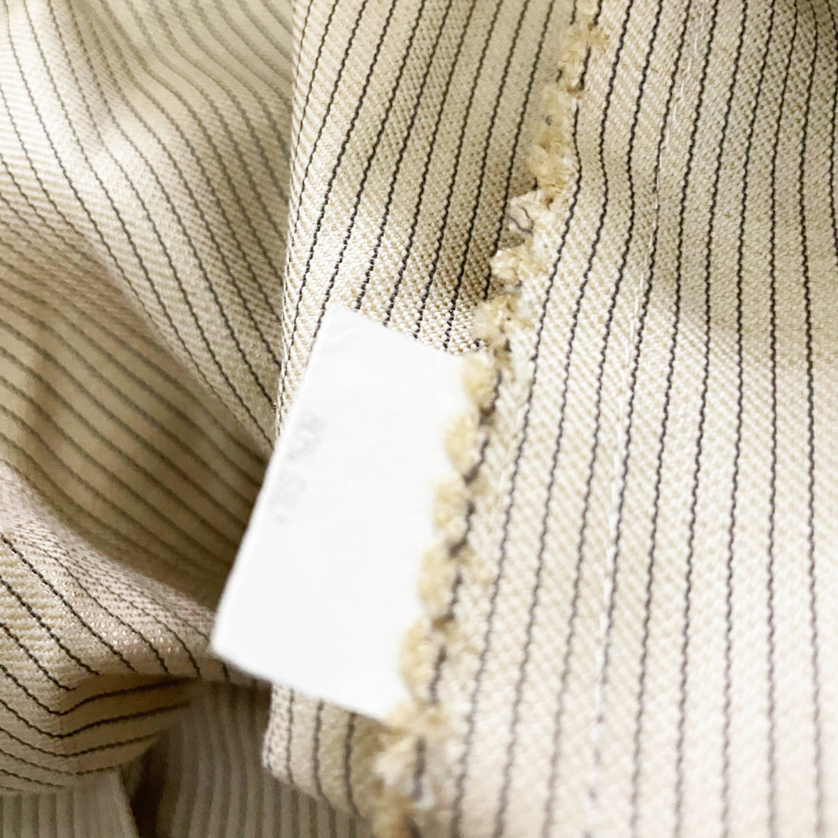 Shamask Silk Wool Blend Woven Mid Rise Straight Waist Straight Leg Stripe Pants