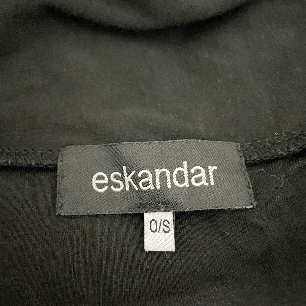 Eskandar Women's Pima Cotton Knit Shawl Collar Open Front Cardigan Sweater Black