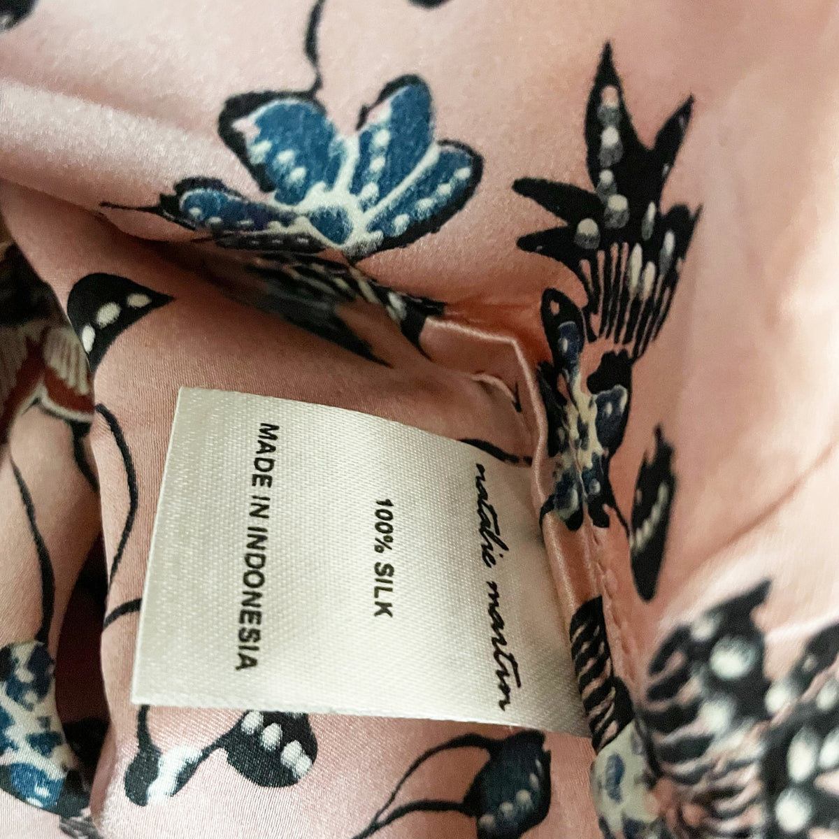 Natalie Martin Collection Fiore Silk Chiffon Lotus Print Champagne Maxi Dress XL