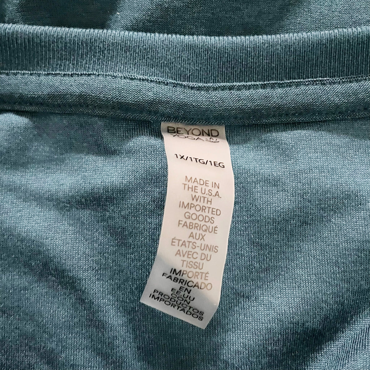 Beyond Yoga Women's Scoop Neck Sleeveless Athletic Work Out Tank Top Blue 1X