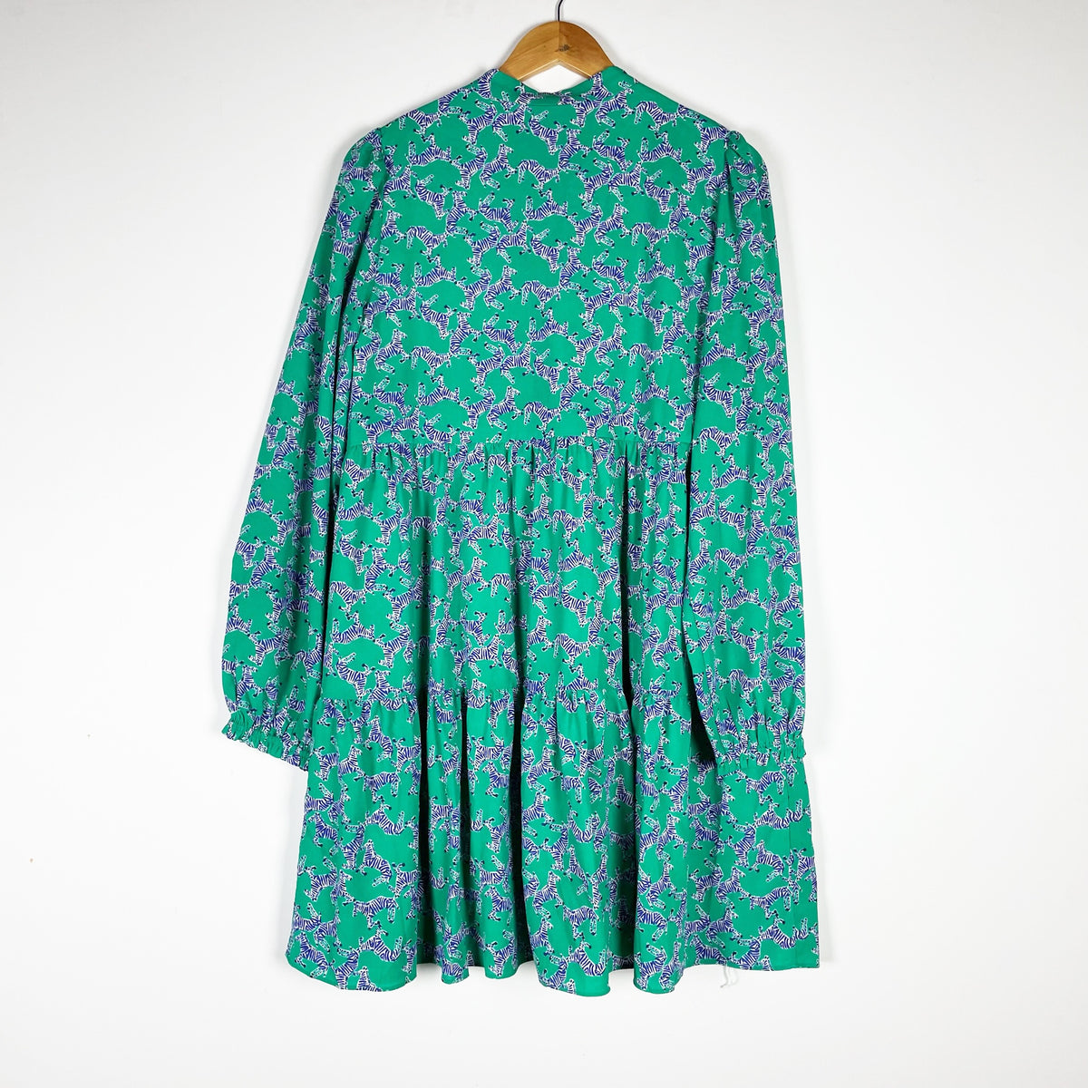 Lilly Pulitzer Winona Chiffon Tiered Everglades Green Heebee Zeebees Print Dress