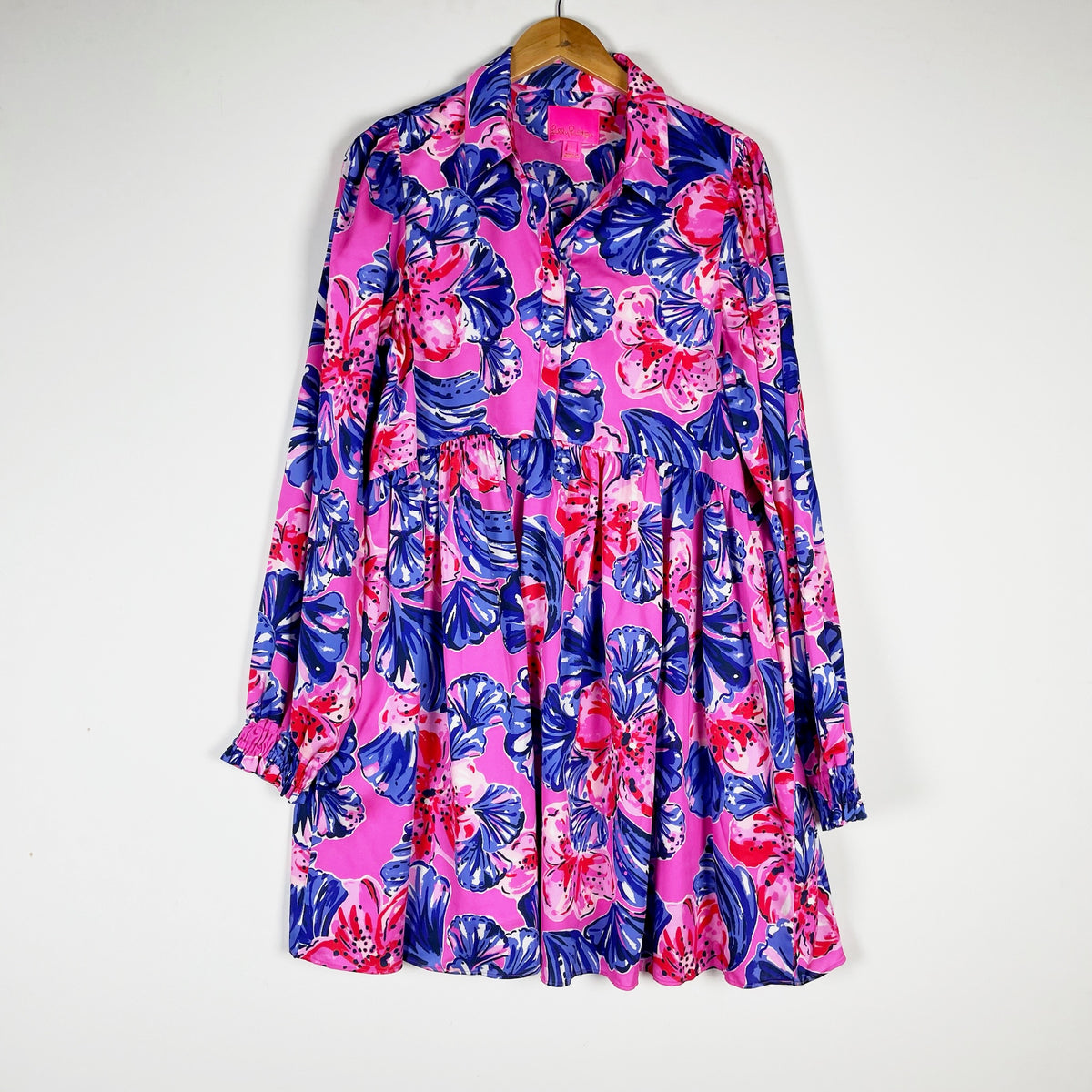 Lilly Pulitzer Arlie Chiffon Tiered Mini Dress Plumeria Pink In A Holidaze Large