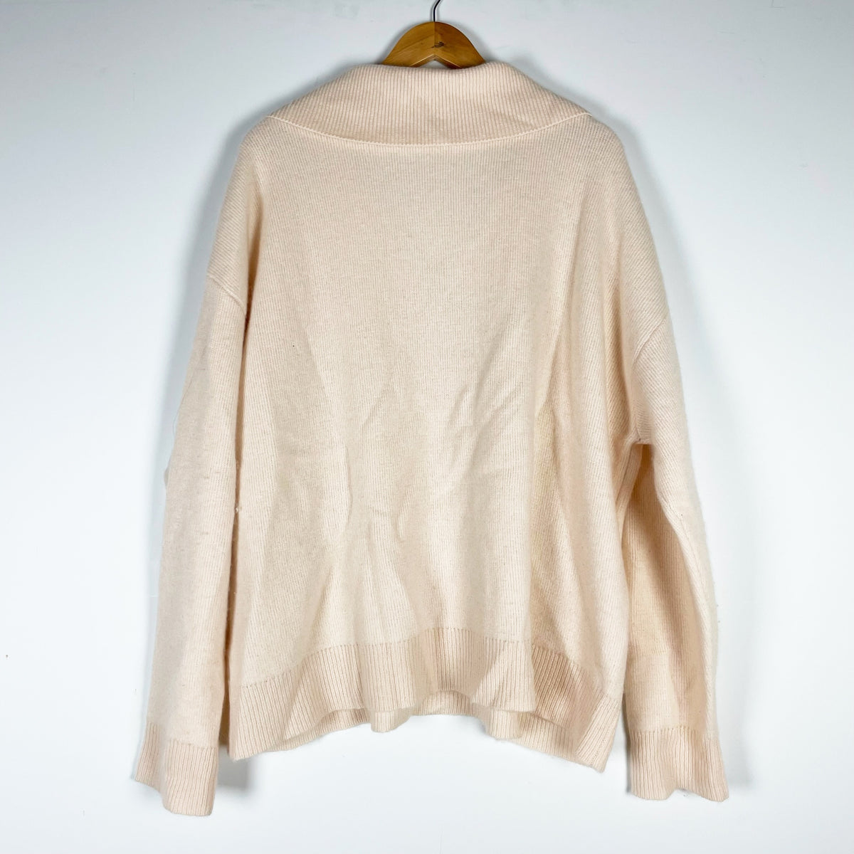 Lingua Franca Charlie Oversized Cashmere Knit Polo Collar Sweater Sunkissed XL