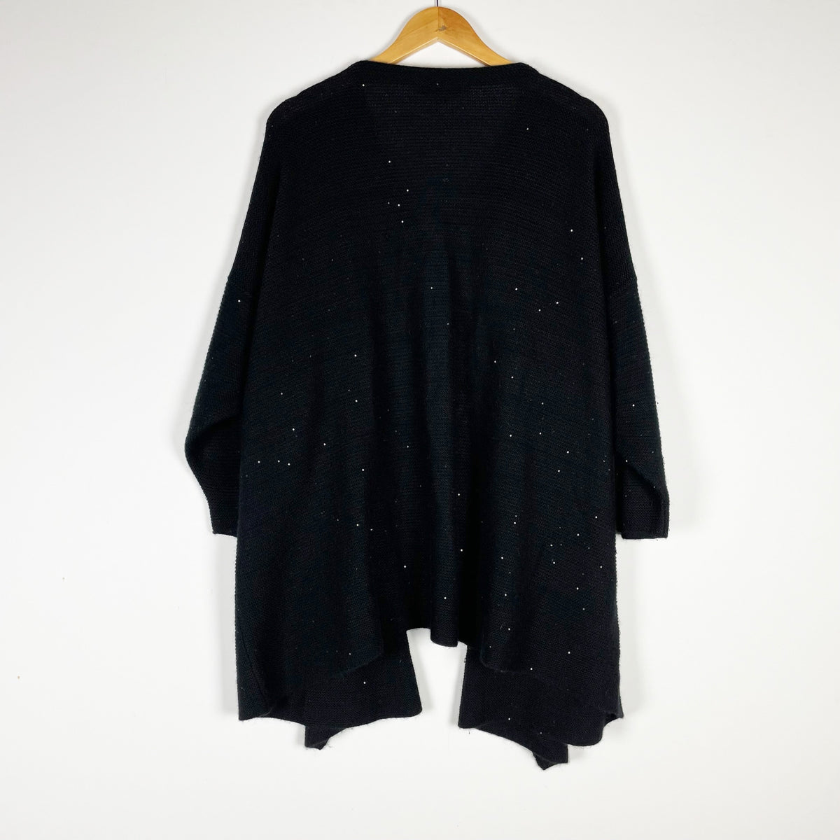 Eskandar Cashmere Silk Knit Stretch Sequin Sparkle Embellished Cardigan Sweater