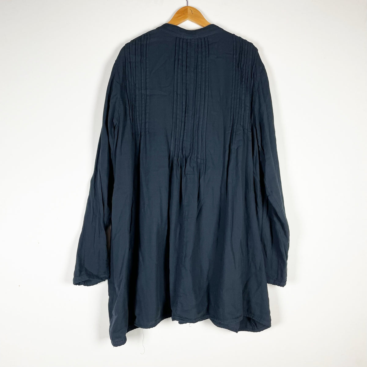 Free People x CP Shades Yoko Tunic Pintuck Oversized Cotton Blouse Shirt Top XL