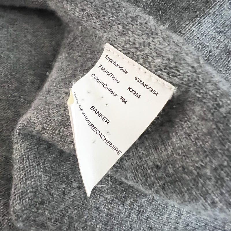 Michael Kors Collection 100% Cashmere Knit Pullover Turtleneck Sweater Gray M