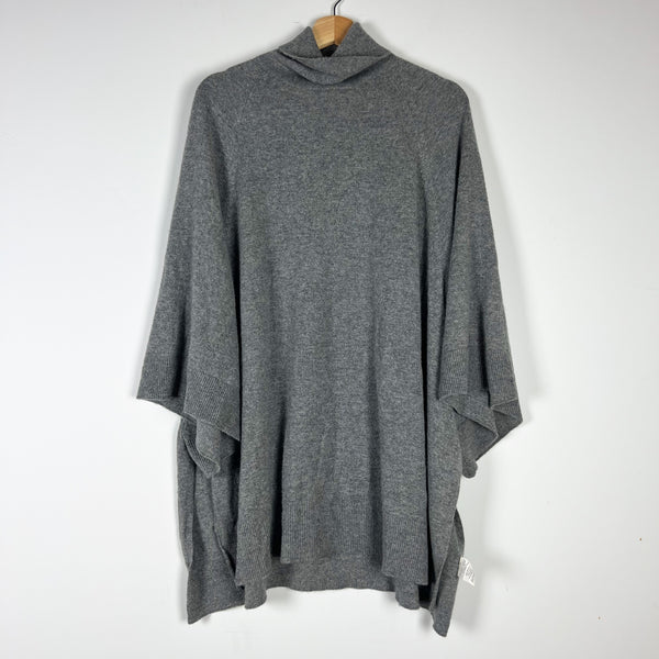 Michael Kors Collection 100% Cashmere Knit Pullover Turtleneck Sweater Gray M