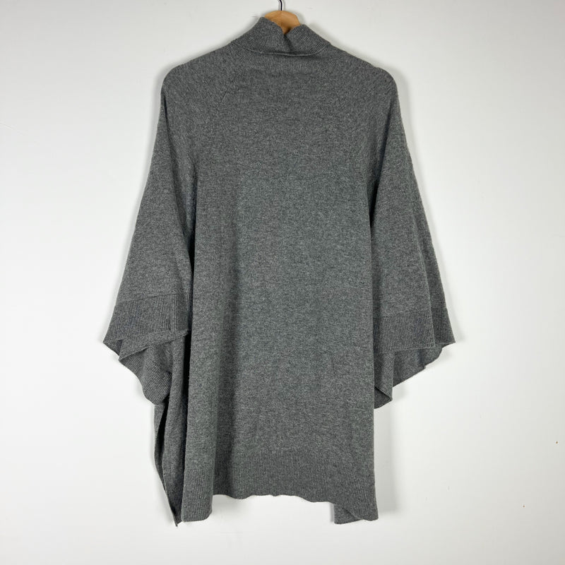 Michael Kors Collection 100% Cashmere Knit Pullover Turtleneck Sweater Gray M