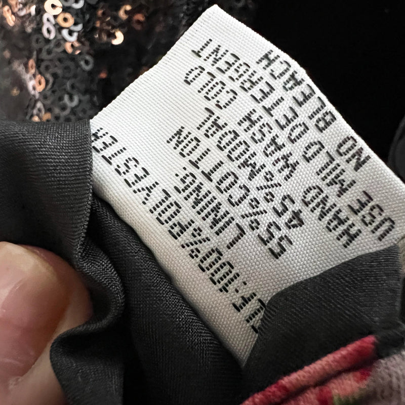 Johnny Was Dorian Kimono Ombre Sequin Glitter Embellished Velvet Jacket Blazer L