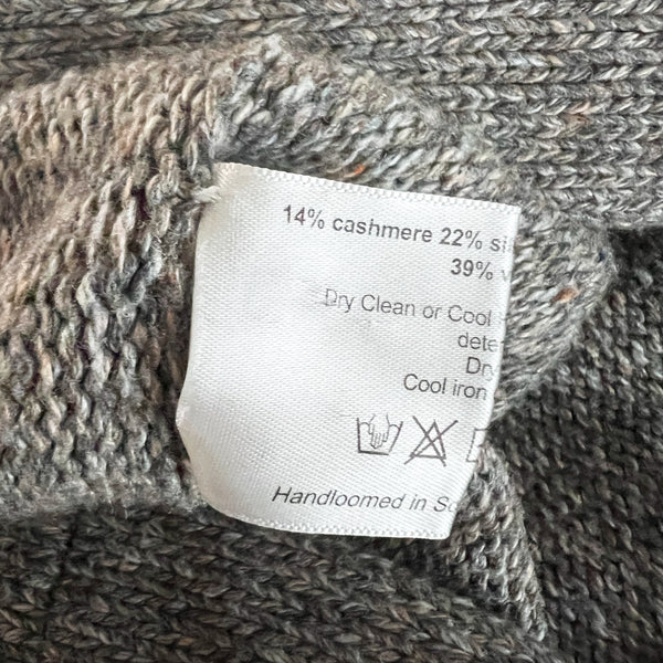 Eskandar Cashmere Silk Wool Knit Boxy Oversized Turtleneck Pullover Sweater OS