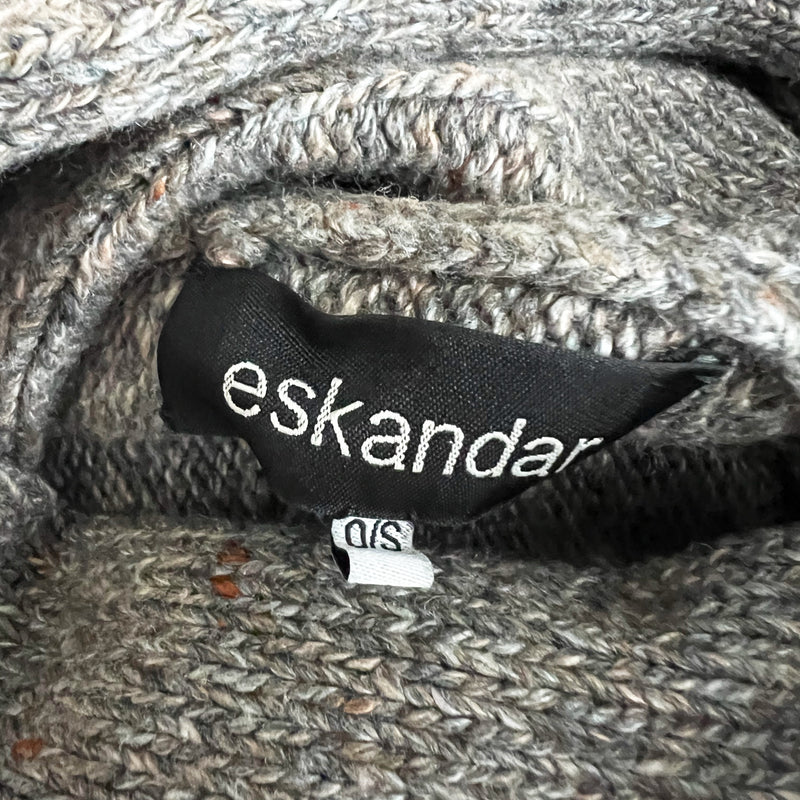 Eskandar Cashmere Silk Wool Knit Boxy Oversized Turtleneck Pullover Sweater OS