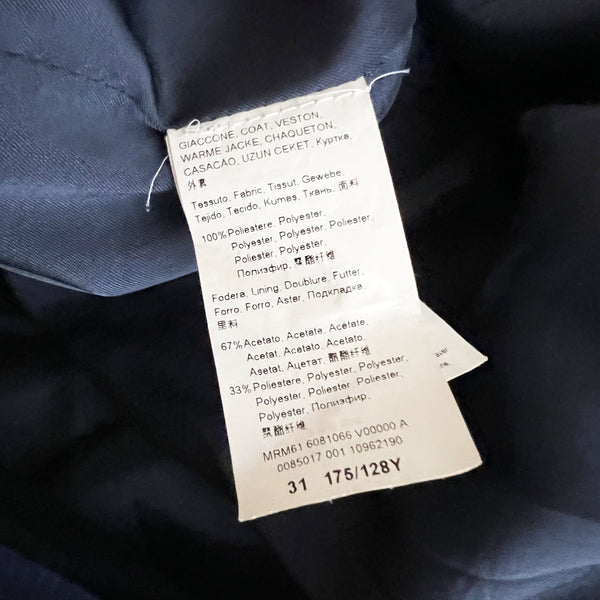 Marina Rinaldi Polka Dot Circle Print Pattern Woven Textured Pea Coat Jacket XL