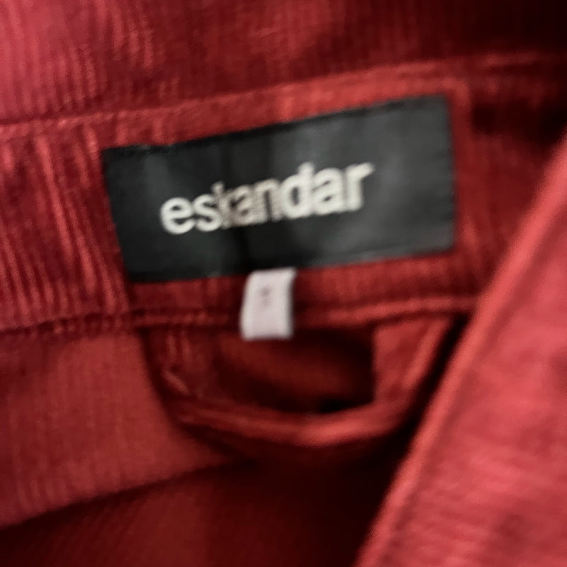 Eskandar Small Cord A Line Pleated Corduroy Velvet Velour Front Button Jacket