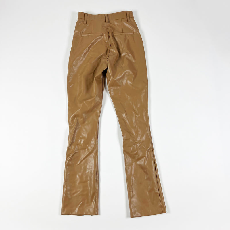 Abercrombie & Fitch Faux Vegan Leather The Skinny Ultra High Rise Pants Brown