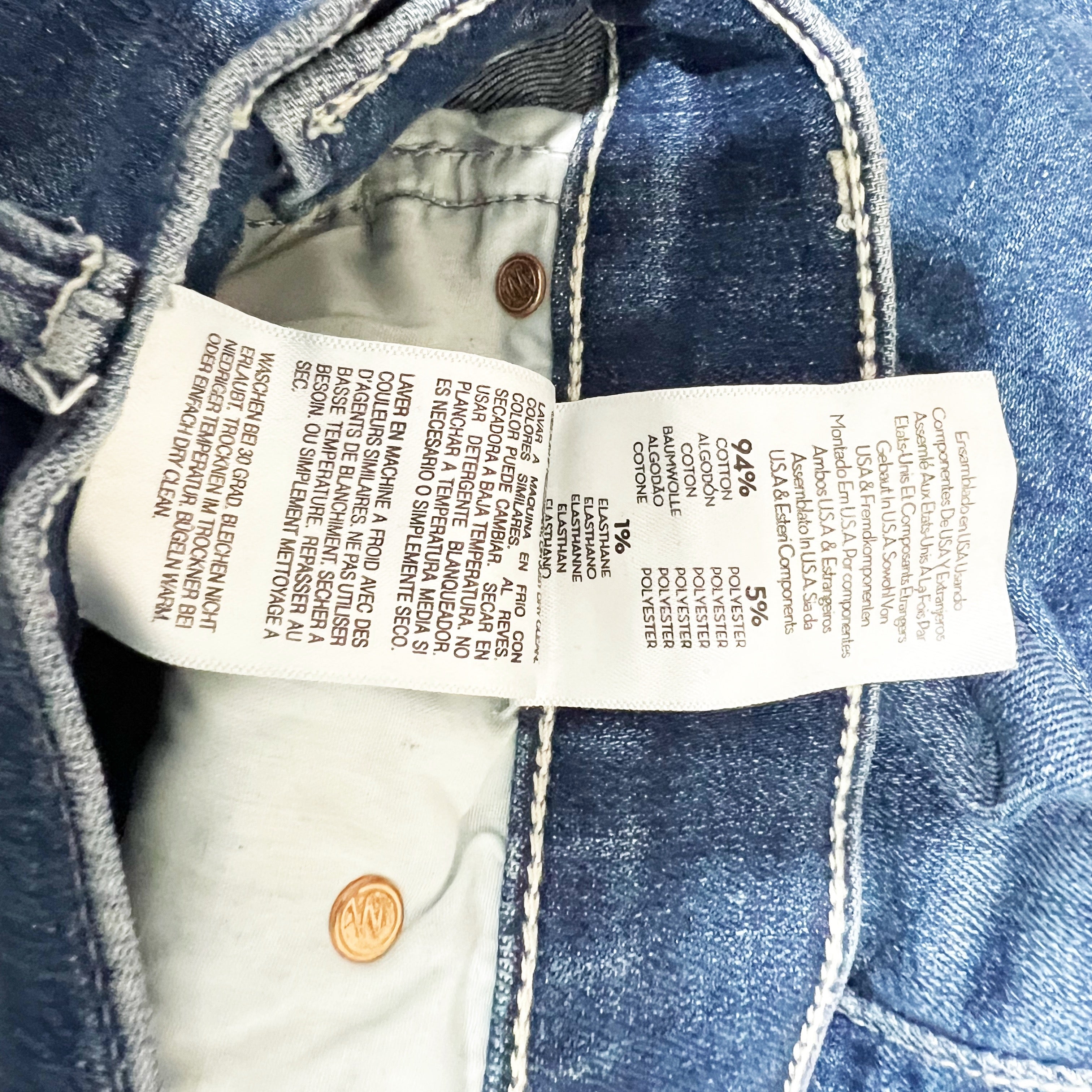 Mother Denim The Mid Rise Dazzler Cotton Stretch Ankle Wish On A Star Jeans 25