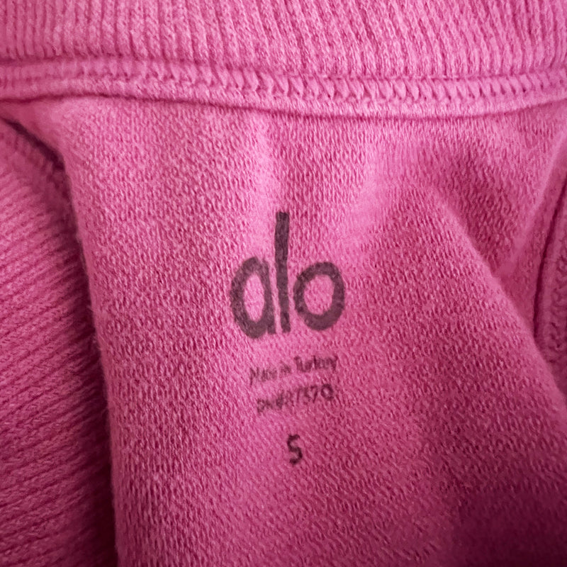 Alo Yoga Seamless Delight High Neck Crop Tank Top Bra Magenta Crush Pink Small