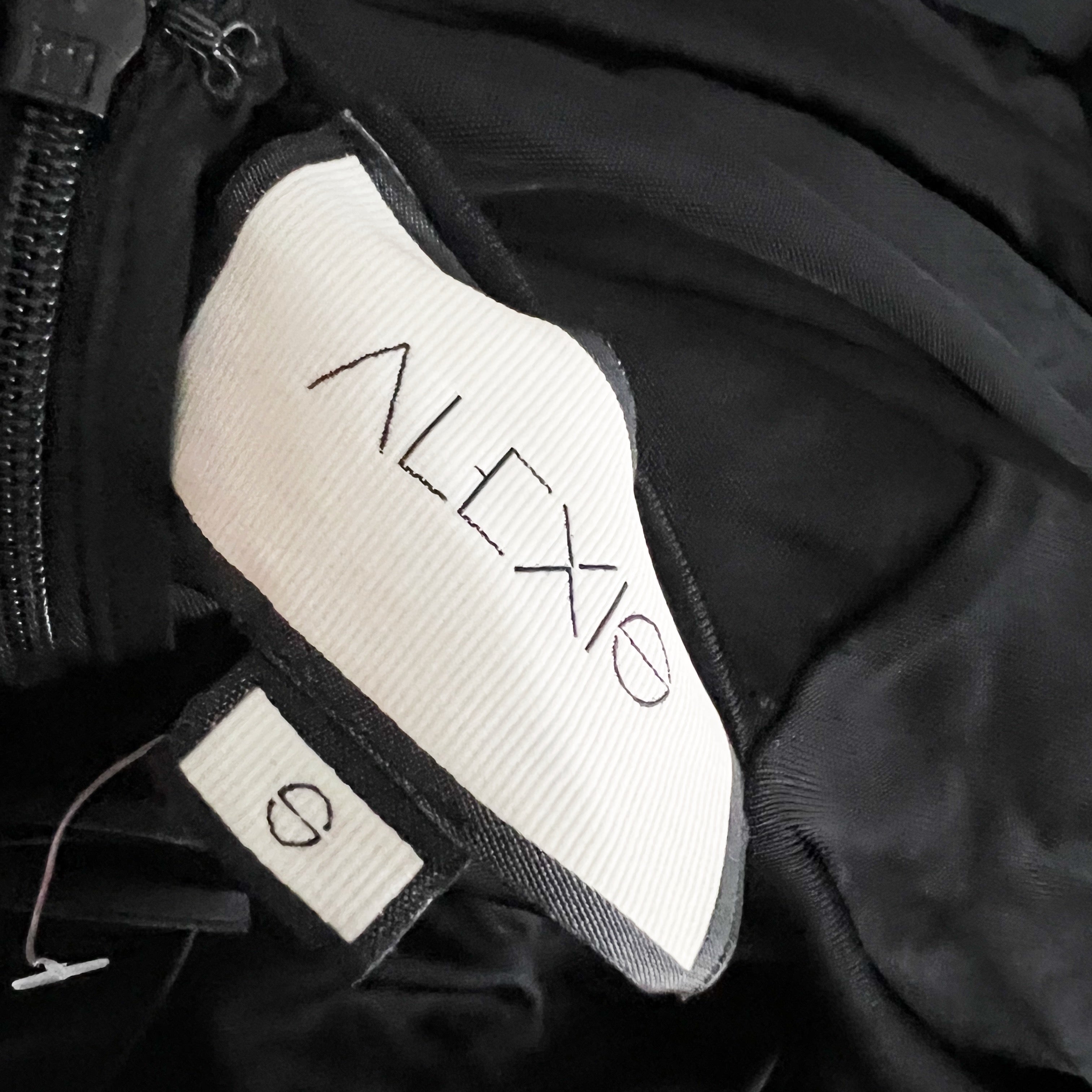 Alexis Parson Wide Leg One Shoulder Stretch Knit Jumpsuit Jumper Black Small