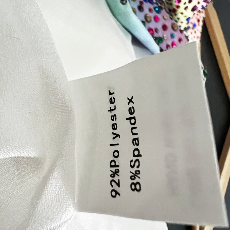 Queen Of Sparkles Multi Rainbow Tie Dye Rhinestone Diamond Jewel Blazer Jacket