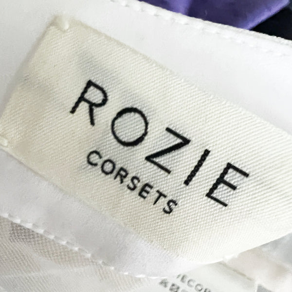 Rozie Crepe Semi Sheer Mesh Ribbed Boned Corset Camisole Tank Top White Small