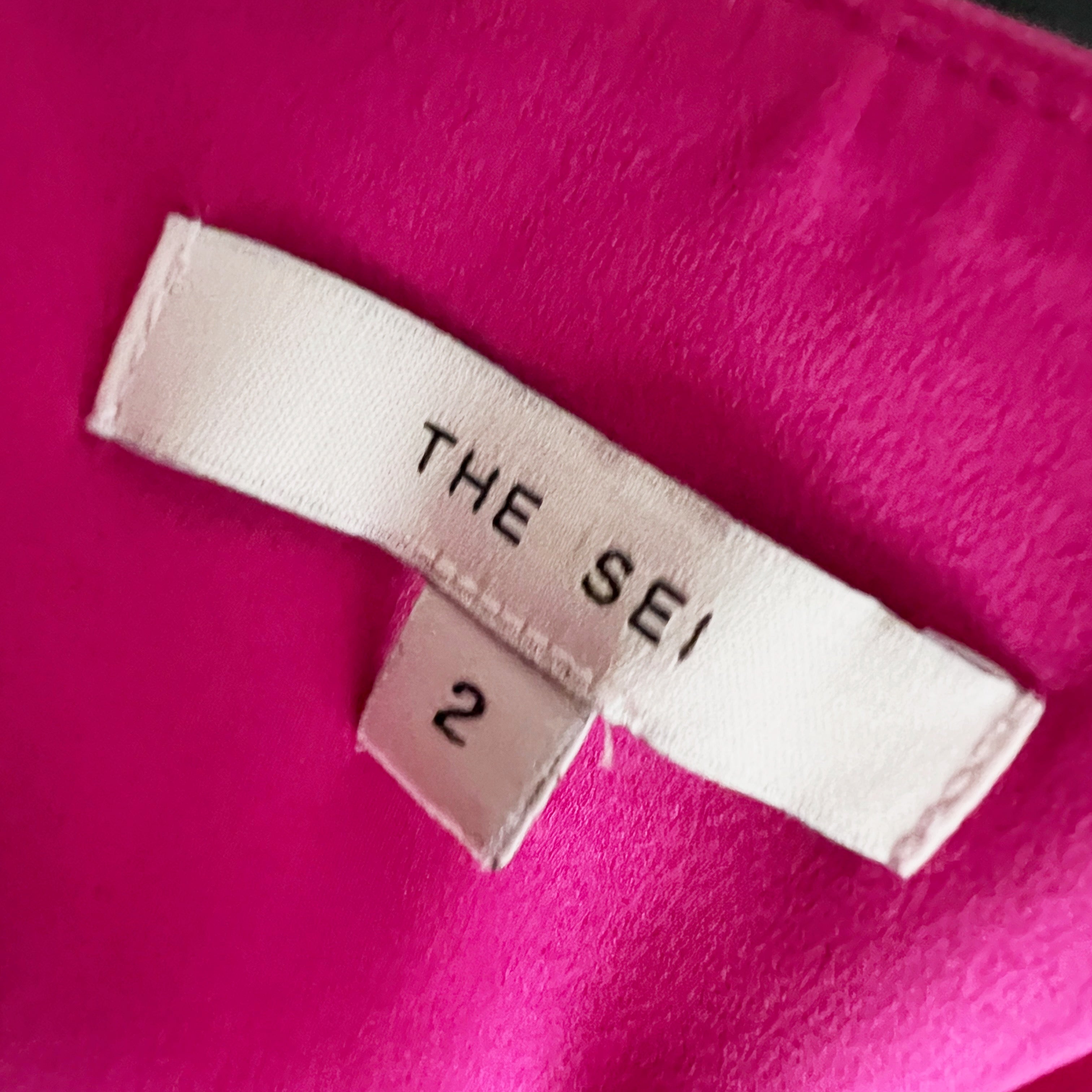 The SEI Hot Pink Boning Structured Strapless Corset Tank Top Blouse 2