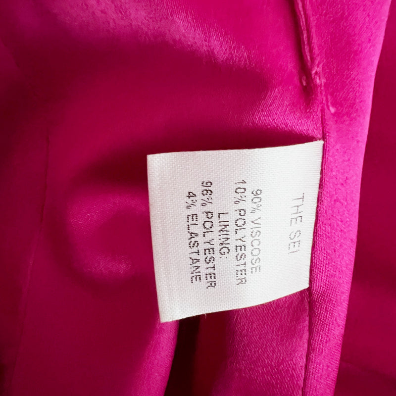 The SEI Hot Pink Boning Structured Strapless Corset Tank Top Blouse 2
