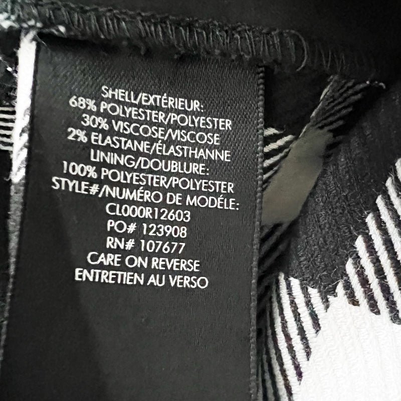 Alice And Olivia Black White Gingham Check Print High Waisted Mini Shorts 4