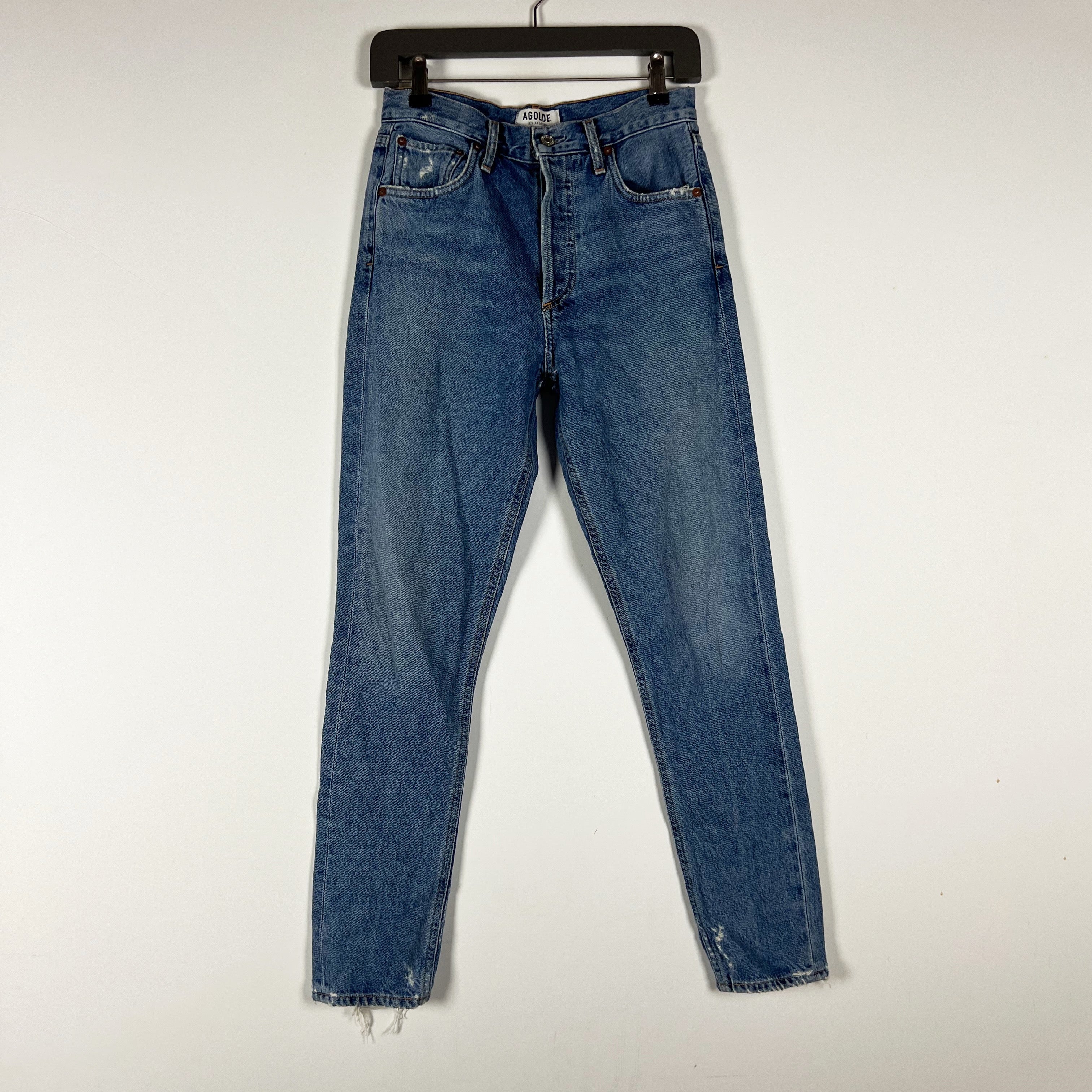 Agolde Women's Jamie High Rise Classic Organic Cotton Skinny Leg Denim Jeans