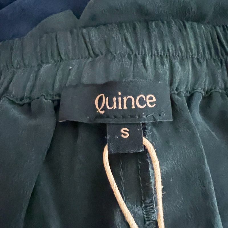 NEW Quince Washable Silk High Waisted Pull On Mini Lounge Pajama Shorts Black S