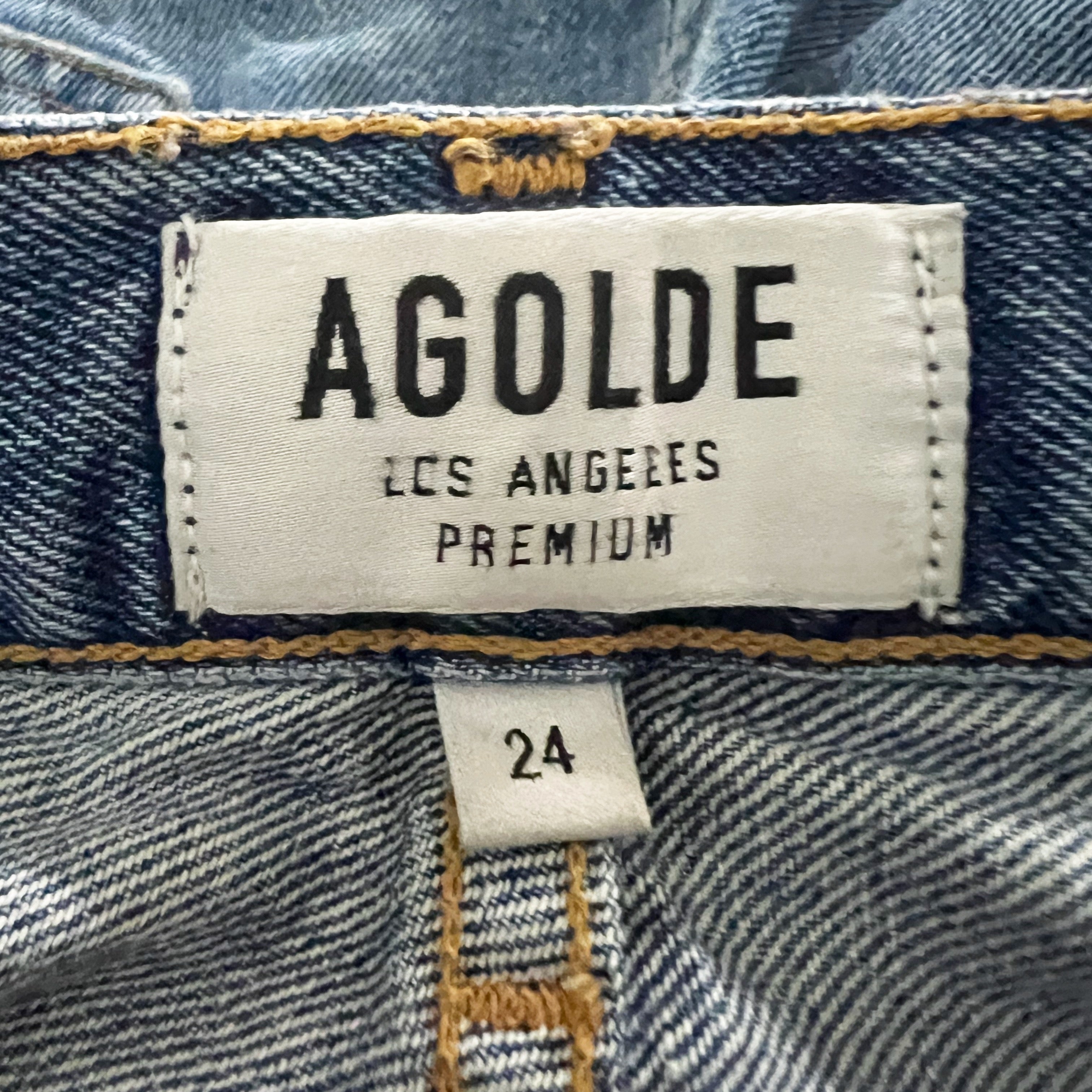 Agolde Women's Jamie High Rise Classic Organic Cotton Skinny Leg Denim Jeans