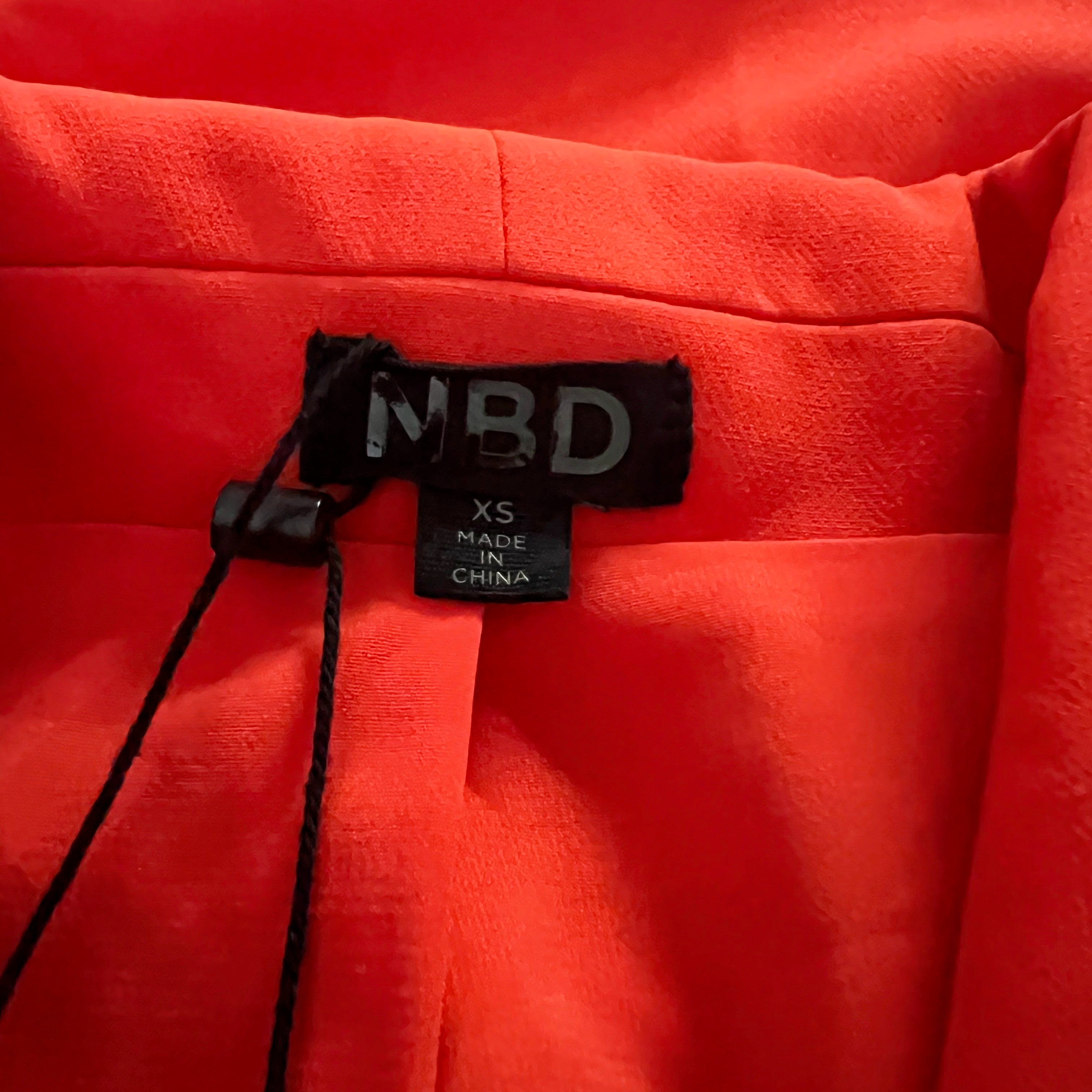 NEW NBD Como La Flor One Button Wide Cuff Blazer Suit Jacket Dress Red Orange XS