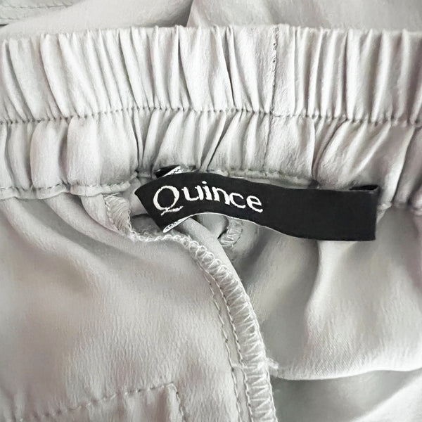 Quince Washable Silk High Waisted Pull On Mini Lounge Pajama Shorts Gray XS