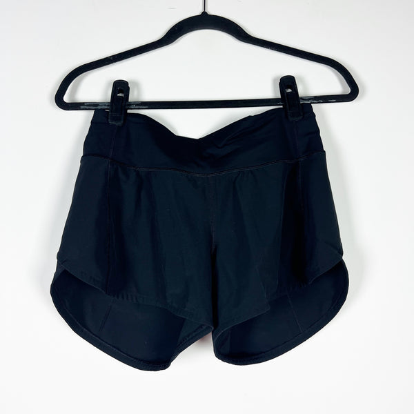Lululemon Women's Speed Up Short Athletic Work Out Running Training Black 4