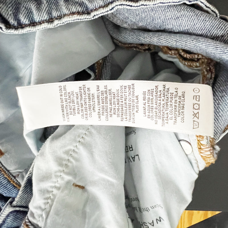 Frame Denim Le Grand Garcon Cotton Distressed Cut Off Mini Jeans Hideaway 26