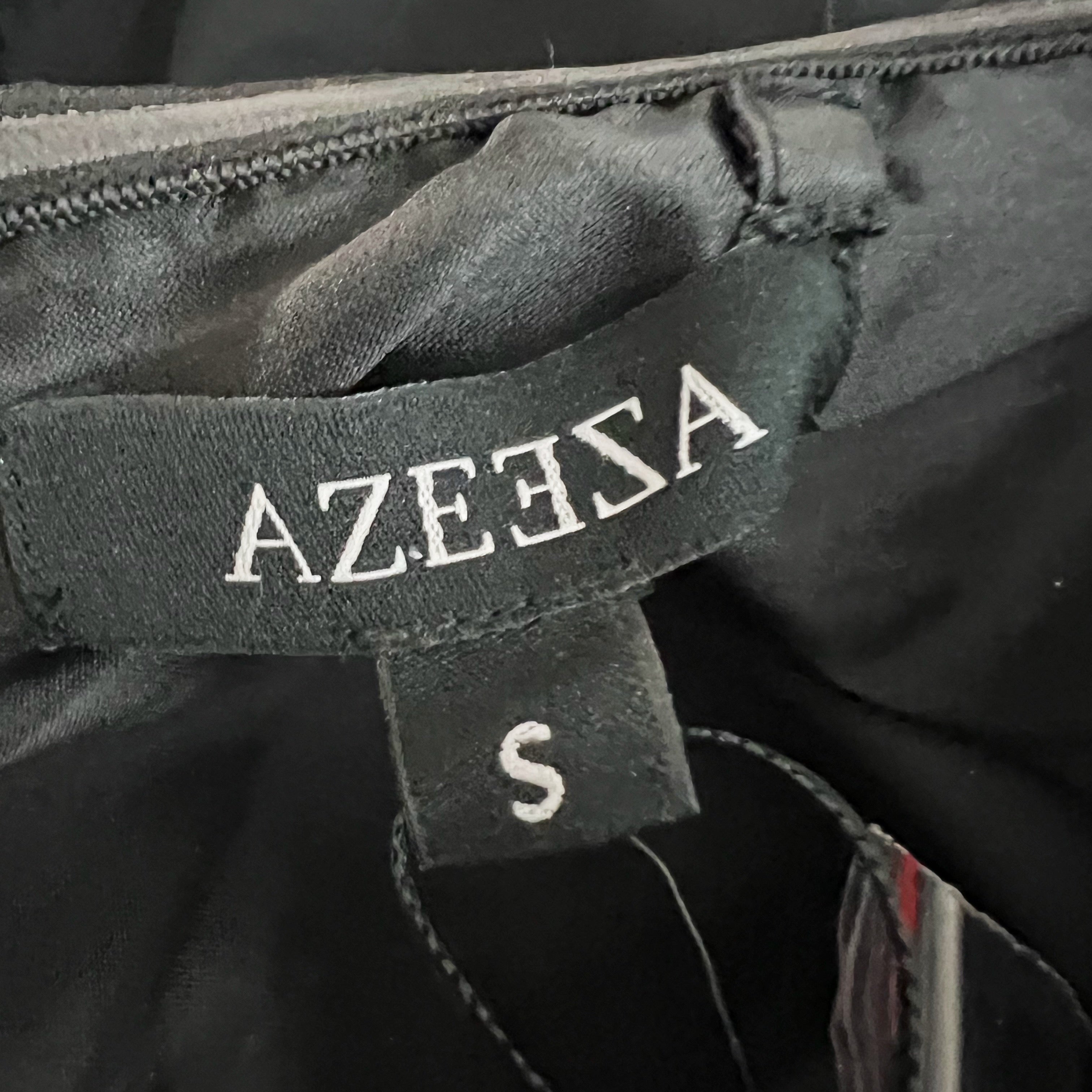 NEW Azeeza Naina Gathered Taffeta Strapless Cocktail Party Mini Dress Black S