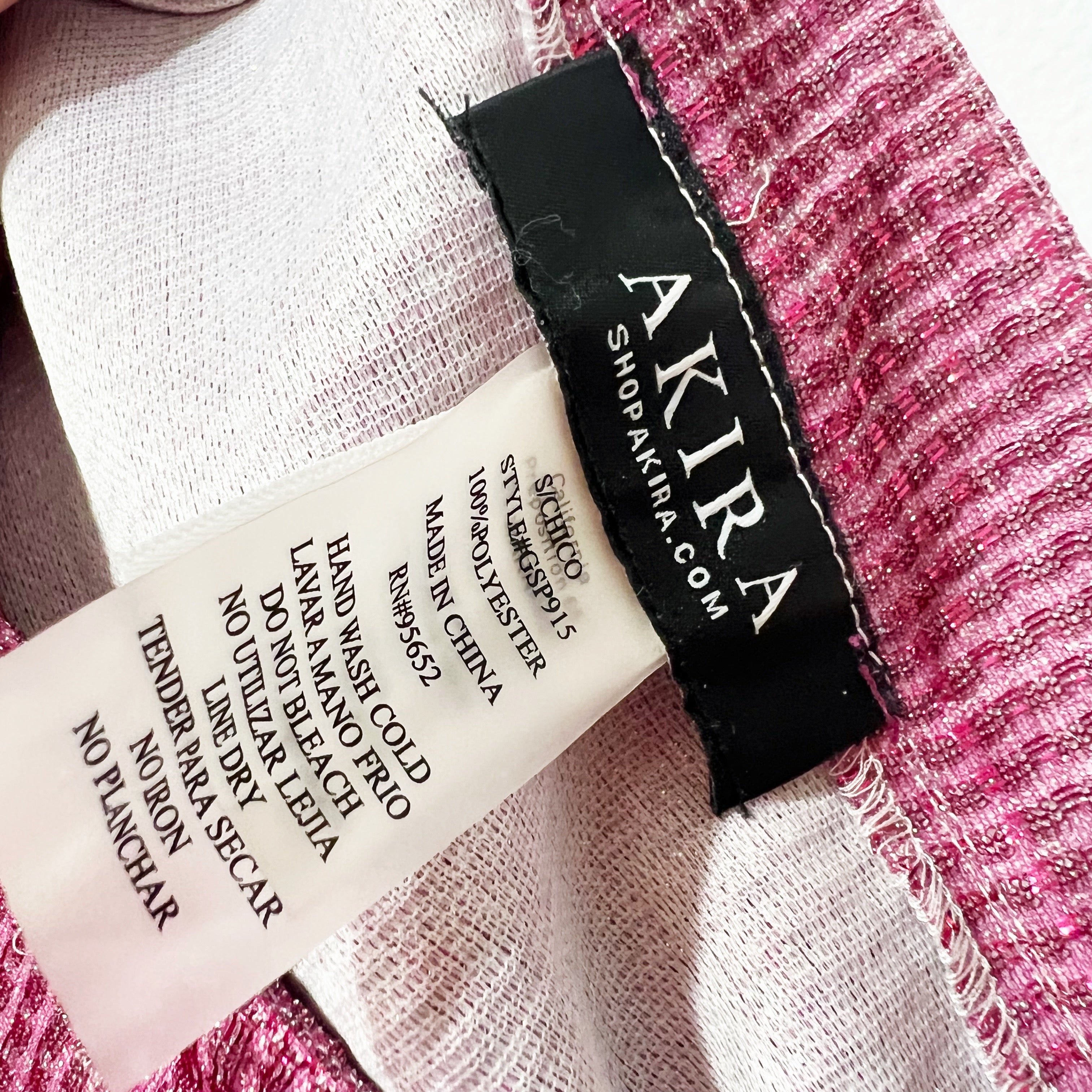 Akira Women's Mid Rise Ankle Crop Pink Glitter Sparkle Embellished Pants Small