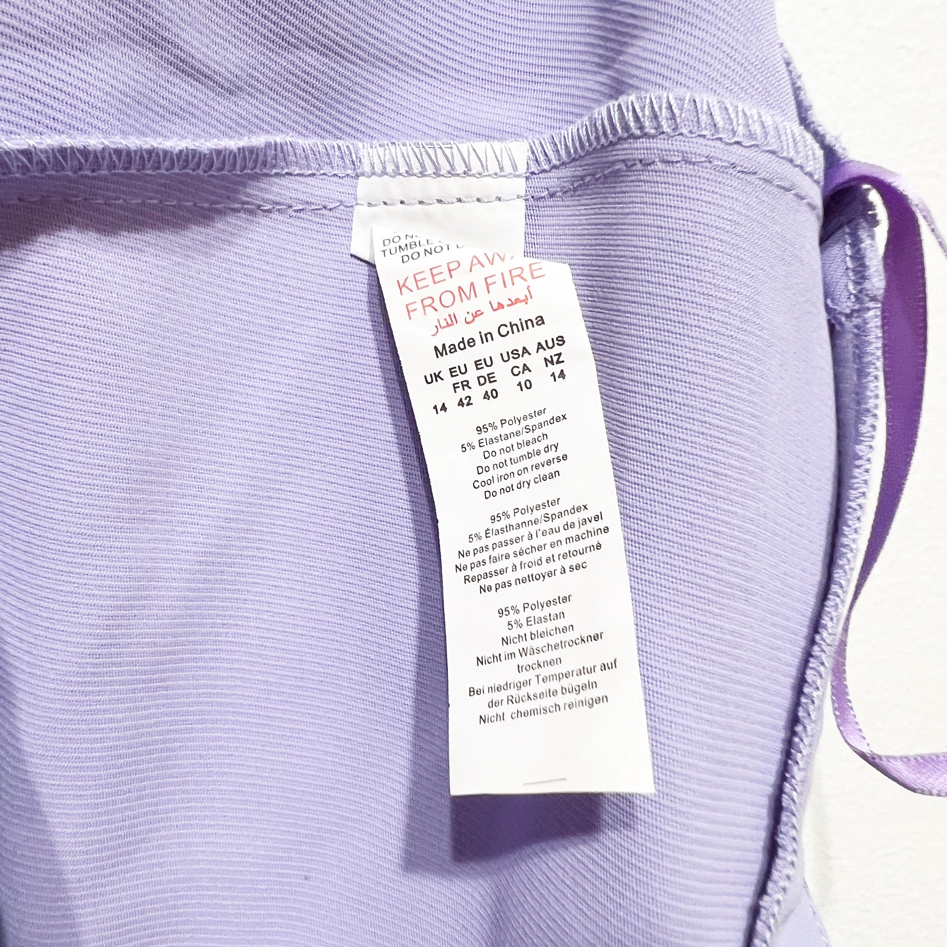 NEW Nasty Gal Feather Hem Flared Kick Party Trouser Pants Purple Lilac 10