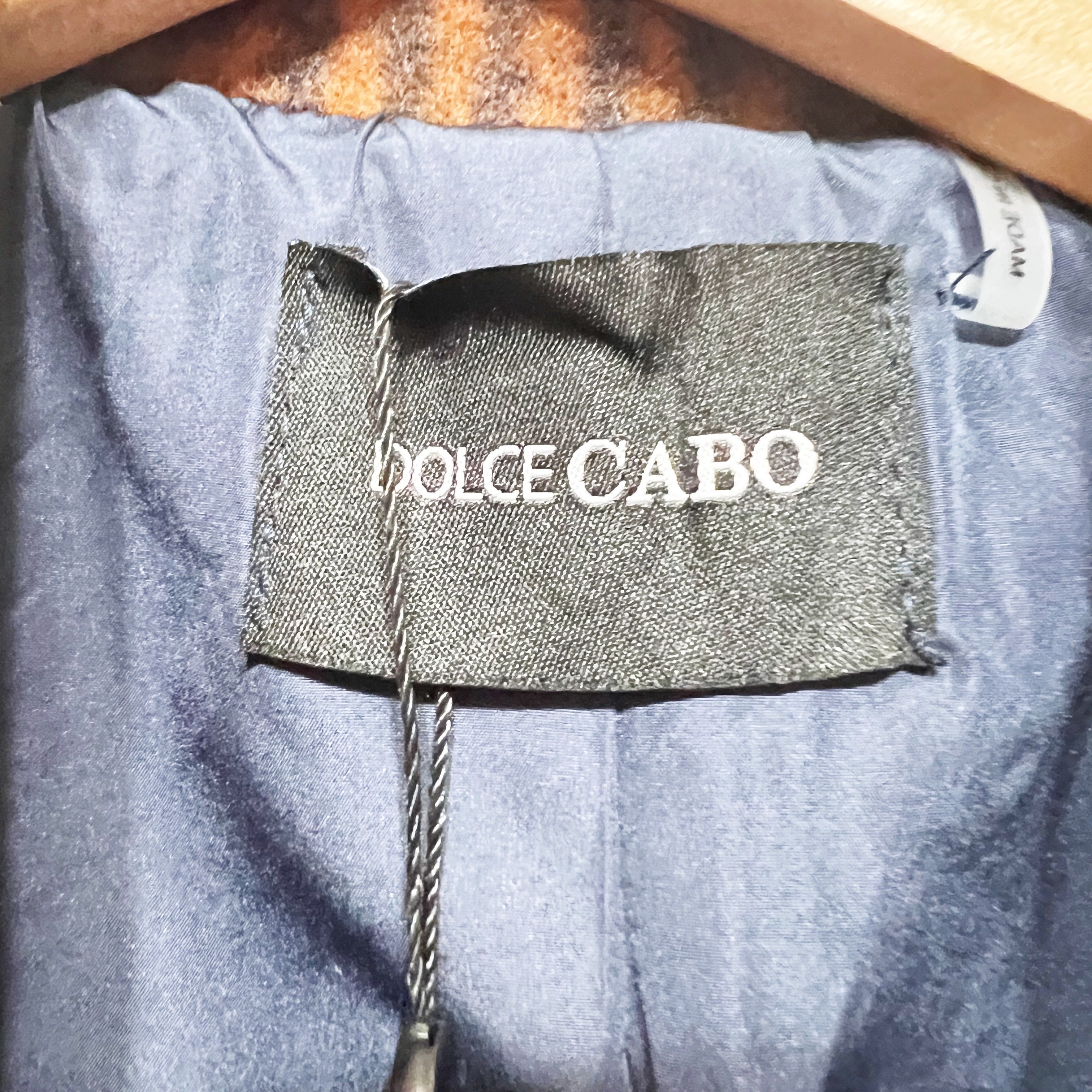 NEW Dolce Cabo Oversized Mixed Plaid Print Pattern Micro Felt Blazer Jacket M