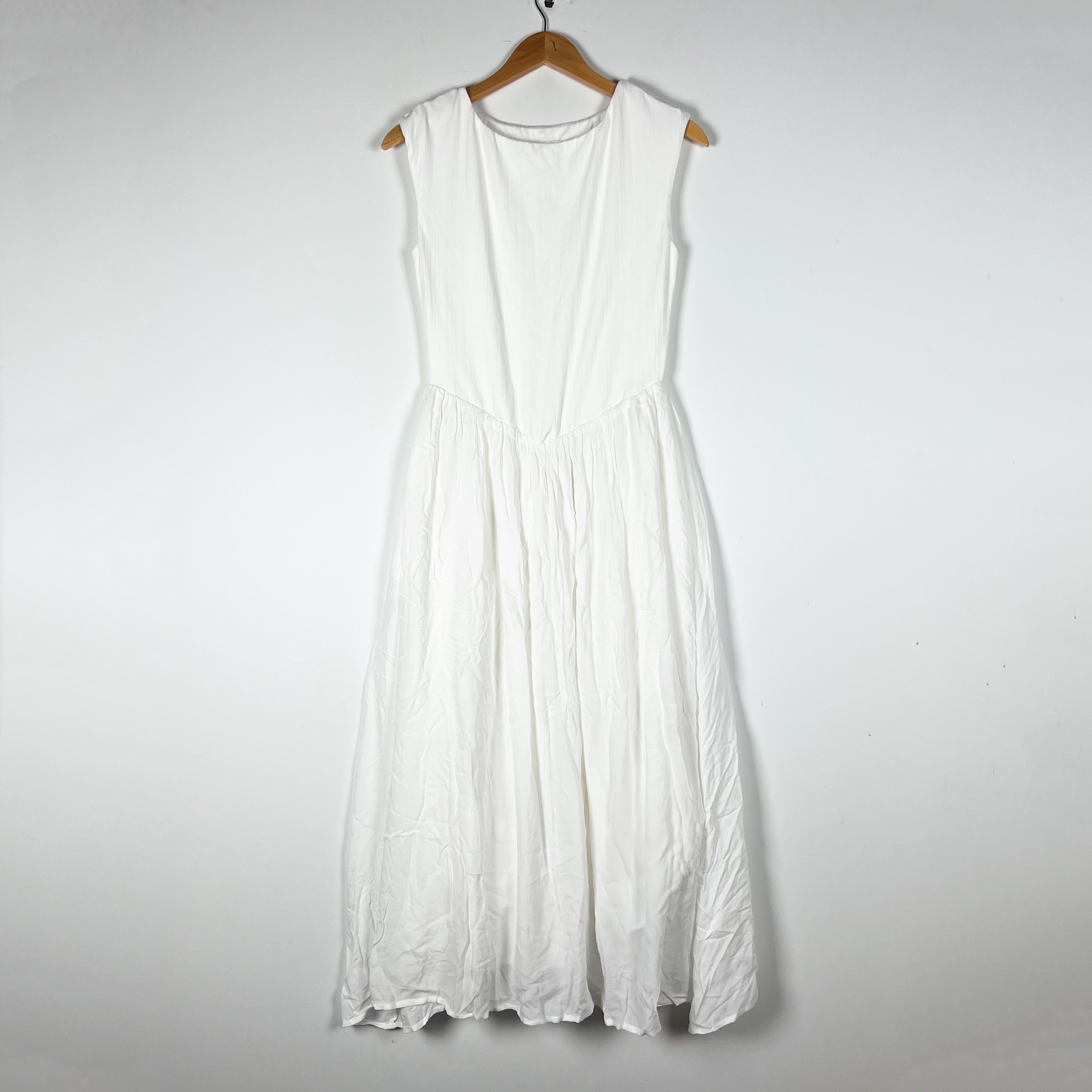 NEW Heartloom Mora Scoop Neck Short Sleeve Pullover Midi Dress Eggshell White S