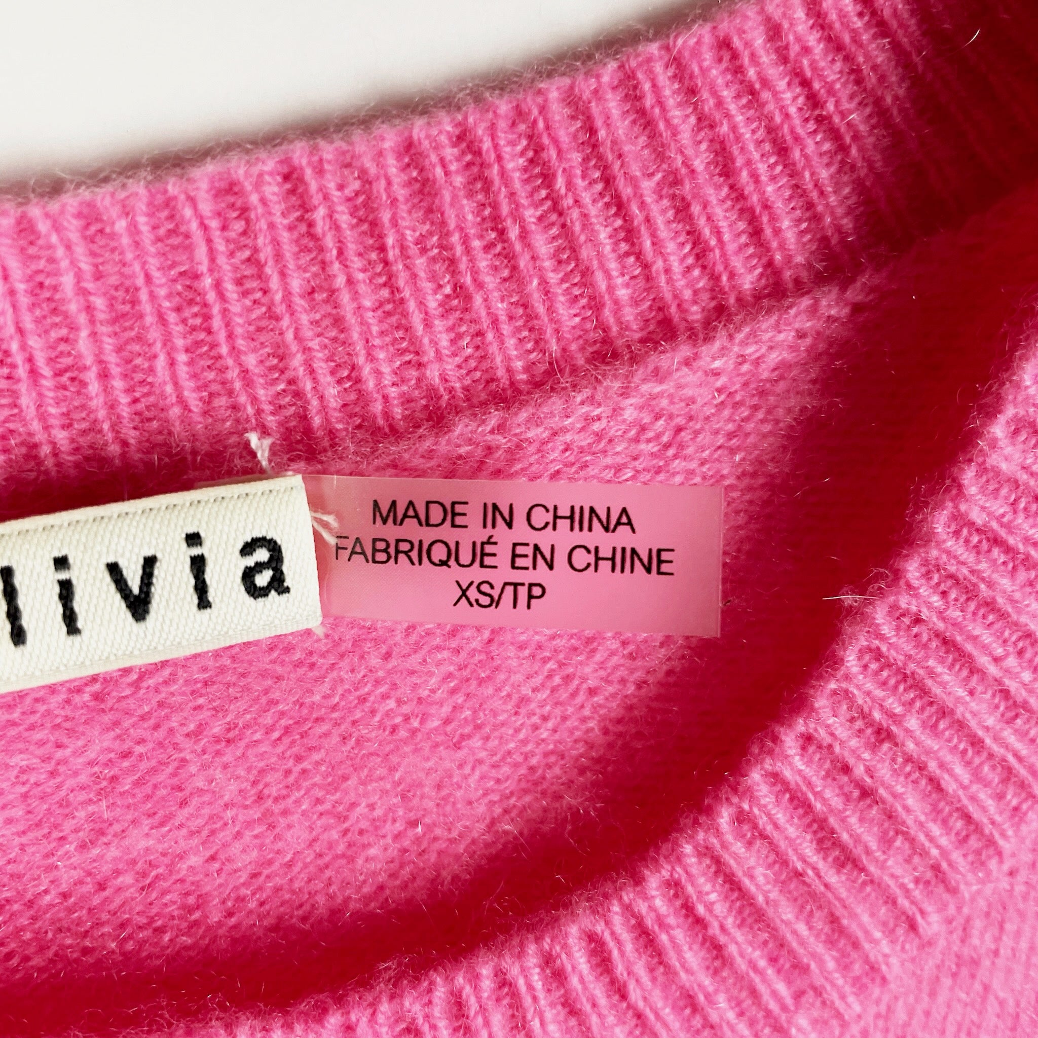 Alice And Olivia Women's Cashmere Stretch Knit Crew Neck Pullover Sweater Pink