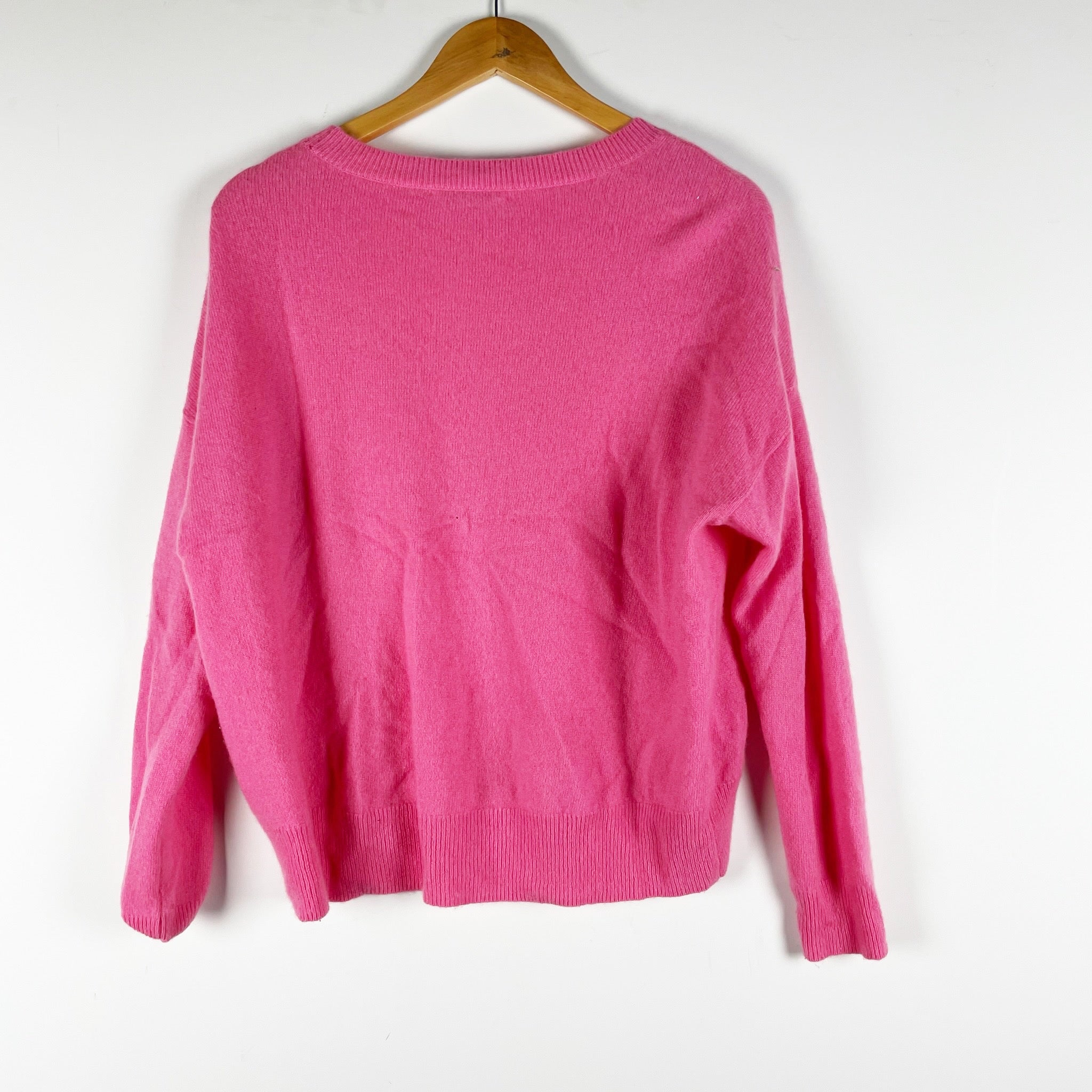Alice And Olivia Women's Cashmere Stretch Knit Crew Neck Pullover Sweater Pink