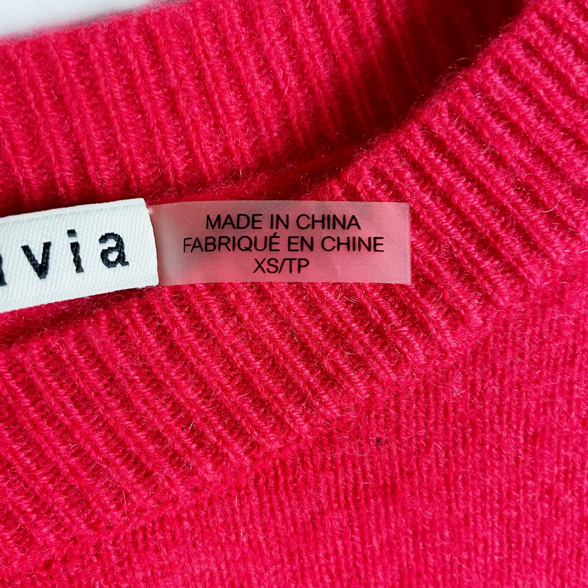 Alice And Olivia Women's Cashmere Stretch Knit Crew Neck Pullover Sweater Red XS
