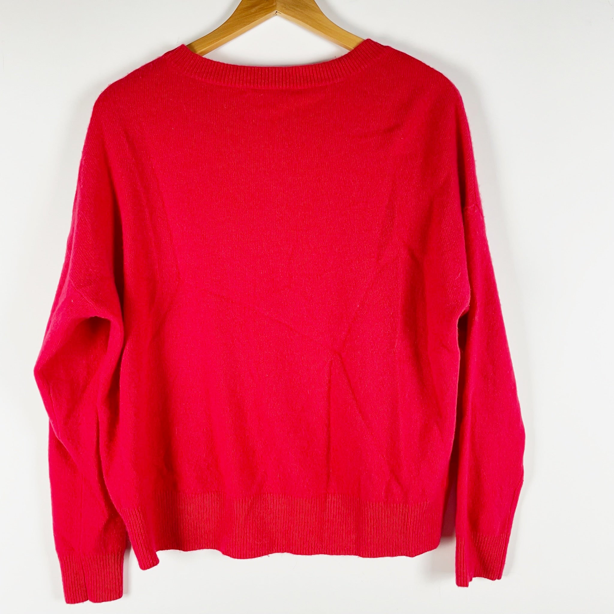 Alice And Olivia Women's Cashmere Stretch Knit Crew Neck Pullover Sweater Red XS