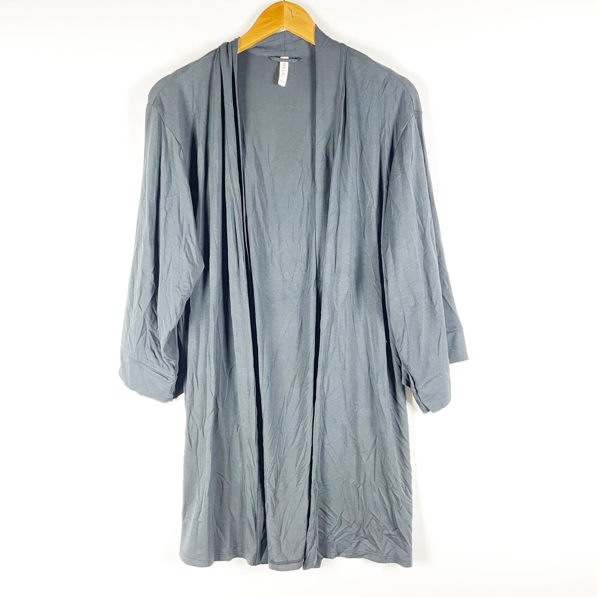 NEW Lively Women's Ultra Soft Knit Stretch Open Front Cardigan Sweater Black